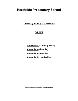 Literacy Policy - Heathside Preparatory School
