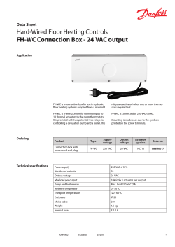 FH-WC Connection Box - 24 VAC