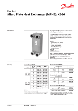 Micro Plate Heat Exchanger (MPHE): XB66