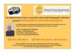 presents PHOTOGRAPHY WITH RIC MCDONALD
