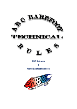 Current ABC Rulebook - Barefoot Waterskiing Resource Center