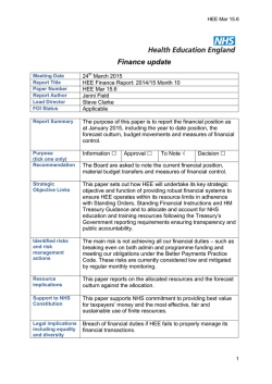 8. Finance Update - Health Education England