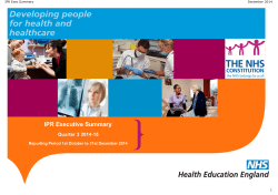 IPR Executive Summary - Health Education England