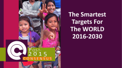 The Smartest Targets For The WORLD 2016-2030
