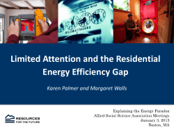 Limited Attention and the Residential Energy Efficiency Gap