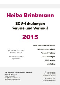 Seminarheft 2015 - Heike Brinkmann