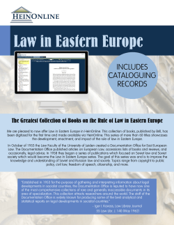Law in Eastern Europe