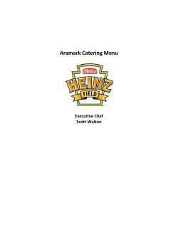 2015 Aramark Catering Menu