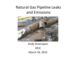 Natural Gas Pipeline Leaks and Emissions