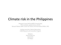 Climate risk in the Philippines