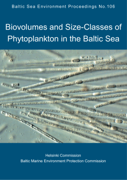 Biovolumes and Size-Classes of Phytoplankton in the