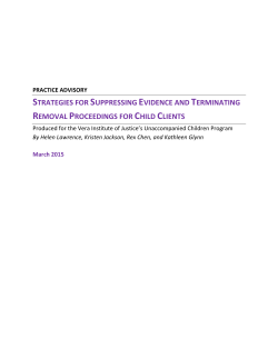strategies for suppressing evidence and terminating removal