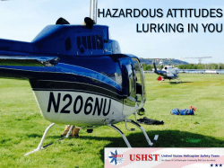 Hazardous Attitudes Lurking in You - HAI HELI-EXPO