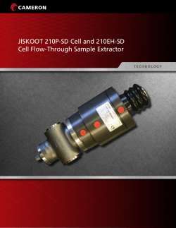 JISKOOT 210P-SD Cell and 210EH-SD Cell Flow