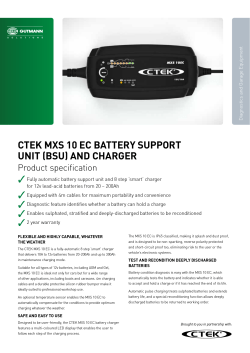 CTEK MXS 10 EC brochure - Hella Gutmann Solutions