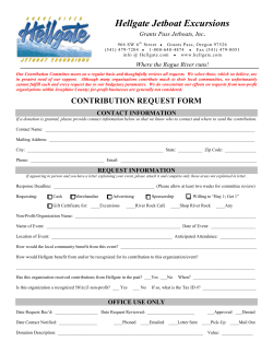 contribution request form - Hellgate Jetboat Excursions