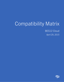 BES12 Cloud-Compatibility Matrix