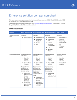 BES12 Cloud Enterprise Solution Comparison Chart