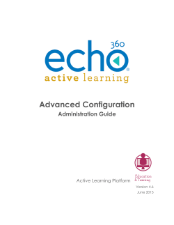 Advanced Configuration Guide - Active Learning Platform Online Help
