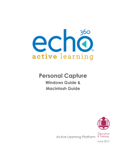 Personal Capture Guides - Active Learning Platform Online Help