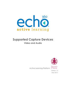 Supported Capture Input Devices - Active Learning Platform Online