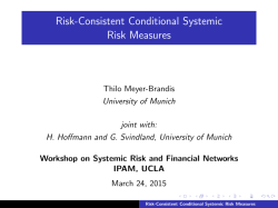 Risk-Consistent Conditional Systemic Risk Measures - IPAM