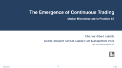 The Emergence of Continuous Trading Market Microstructure