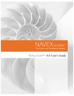 NAVEX Global [Product] User`s Guide