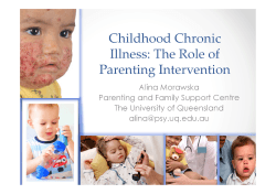 Childhood Chronic Illness: The Role of Parenting Intervention