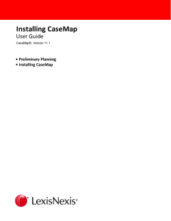 Installing CaseMap