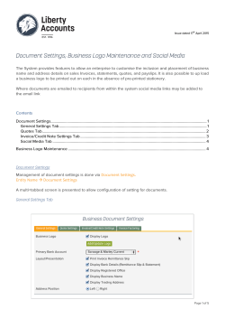 Document Settings, Business Logo Maintenance