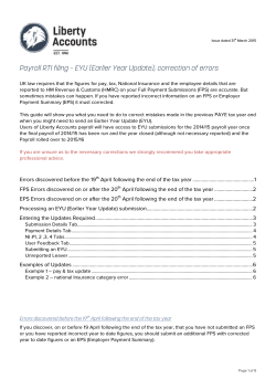 Payroll RTI filing â EYU (Earlier Year Update