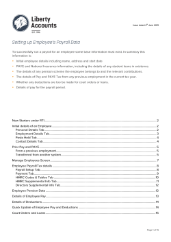 Setting up Employee`s Payroll Data