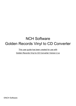 NCH Software Golden Records Vinyl to CD Converter