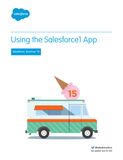 Using the Salesforce1 App