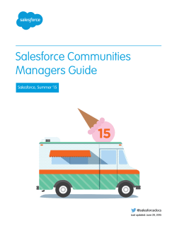 Salesforce Communities Managers Guide