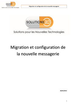 Migration et configuration de la nouvelle