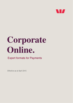 Payments export format