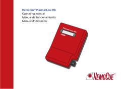 HemoCueÂ® Plasma/Low Hb Operating manual Manual de