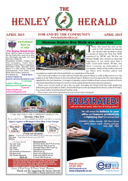 APRIL 2015 - THE HENLEY HERALD
