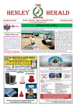 MARCH 2015 - THE HENLEY HERALD