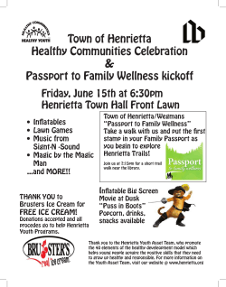 Town of Henrietta Healthy Communities Celebration & Passport to