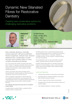 Dynamic New Silanated Fibres for Restorative Dentistry