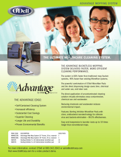 THE ULTIMATE HEALTHCARE CLEANING SYSTEM.