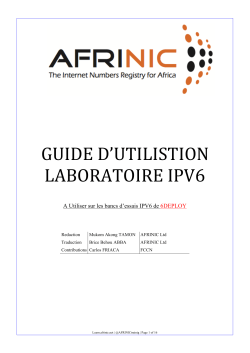 GUIDE DsUTILISTION LABORATOIRE IPV6