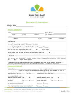 Get The Application For Employment