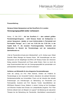 press release - Heraeus Kulzer