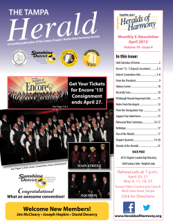 April, 2015 - Heralds of Harmony