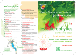Programme Chlorophylles 2015