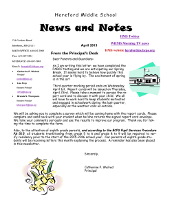 News and Notes - Hereford Middle